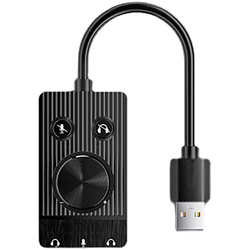 LIUTIAN Externe Soundkarte Computer PS4 Anschluss 3,5 Kopfhörer Audio Mikrofon 3 in 1 USB (Laufwerk frei) von LIUTIAN