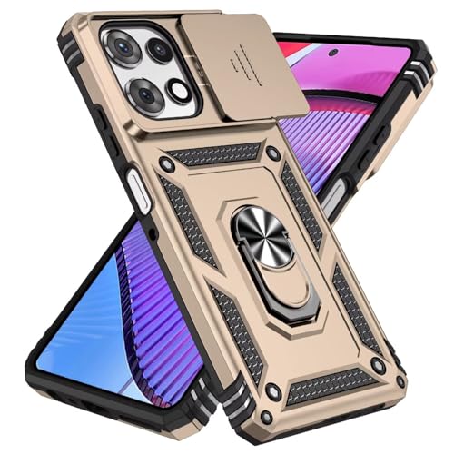 LIUZIHAN Handyhülle für Apple iPhone 16e Hülle, Flexible Rugged TPU+PC Hybrid Armor Stoßfest, Mit Standfunktion, Schutzhülle Cover für Apple iPhone 16e.(Gold) von LIUZIHAN