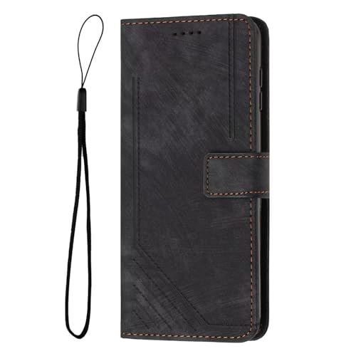 LIUZIHAN Handyhülle für Motorola Edge 60 Fusion Hülle. [Kartenfach] PU Leder Flip Wallet, mit Standfunktion, Schutzhülle Case für Motorola Edge 60 Fusion.Schwarz von LIUZIHAN