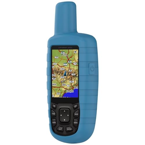 LIUZIHAN Hülle Kompatibel mit Garmin GPSMAP 63SC 63CSX, Mit Schlüsselanhänger, Silikon-Material Weich Ultradünn Schutzhülle, Anti-Fall, Case Cover für Garmin GPSMAP 63SC 63CSX.(Blau) von LIUZIHAN