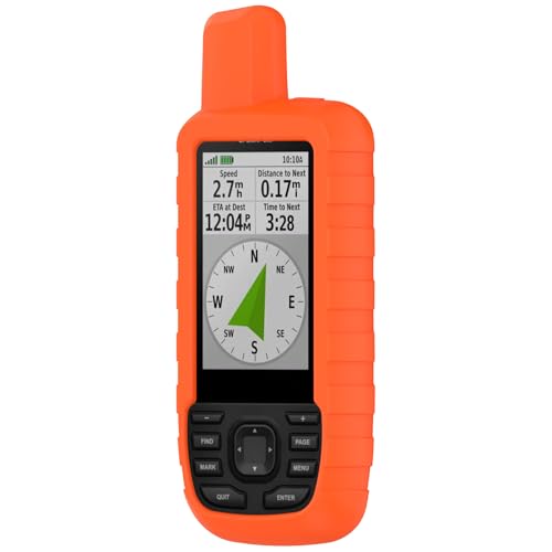 LIUZIHAN Hülle Kompatibel mit Garmin GPSMAP 66ST 66S 66SR, Mit Schlüsselanhänger, Silikon-Material Weich Ultradünn Schutzhülle, Anti-Fall, Case Cover für Garmin GPSMAP 66ST 66S 66SR.(Orange) von LIUZIHAN