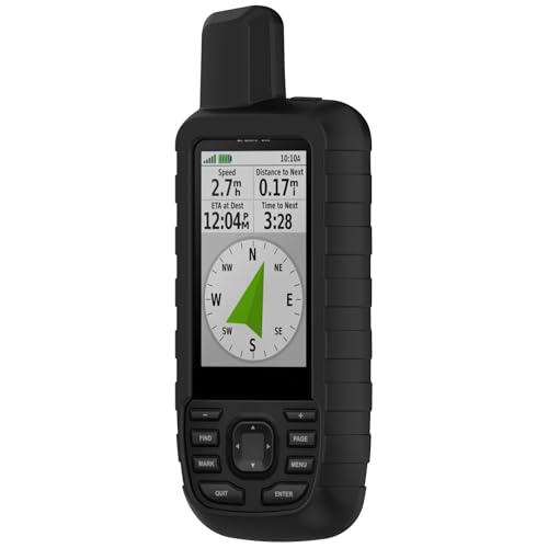 LIUZIHAN Hülle Kompatibel mit Garmin GPSMAP 66ST 66S 66SR, Mit Schlüsselanhänger, Silikon-Material Weich Ultradünn Schutzhülle, Anti-Fall, Case Cover für Garmin GPSMAP 66ST 66S 66SR.(Schwarz) von LIUZIHAN