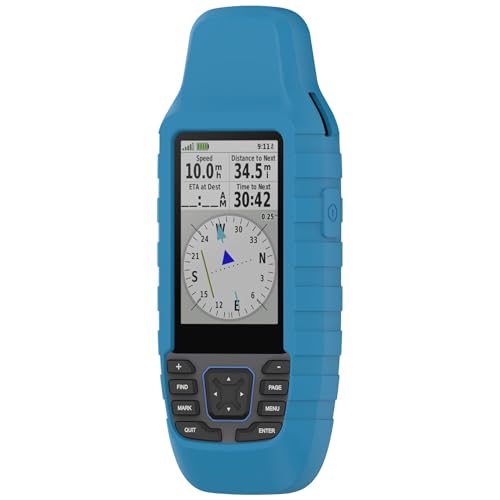 LIUZIHAN Hülle Kompatibel mit Garmin GPSMAP 79S 79SC, Mit Schlüsselanhänger, Silikon-Material Weich Ultradünn Schutzhülle, Anti-Fall, Case Cover für Garmin GPSMAP 79S 79SC.(Blau) von LIUZIHAN