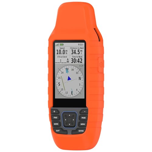 LIUZIHAN Hülle Kompatibel mit Garmin GPSMAP 79S 79SC, Mit Schlüsselanhänger, Silikon-Material Weich Ultradünn Schutzhülle, Anti-Fall, Case Cover für Garmin GPSMAP 79S 79SC.(Orange) von LIUZIHAN