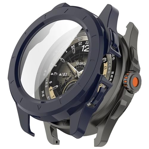 LIUZIHAN Hülle Kompatibel mit Garmin Vivoactive 6, [2 Stück] Harter PC + Displayschutz, All-Inclusive-Schutzhülle, Kratzfest Ultradünne Protective Case.(Blau) von LIUZIHAN