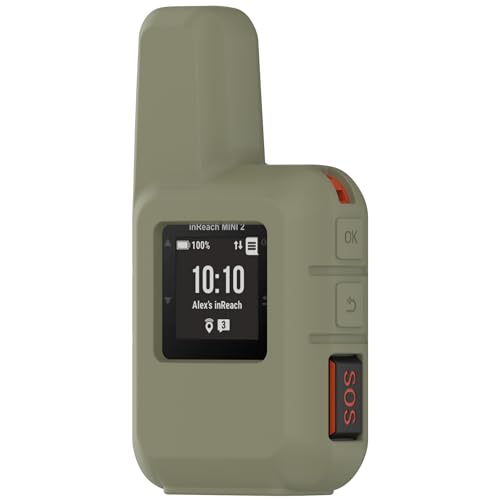 LIUZIHAN Hülle Kompatibel mit Garmin inReach Mini 2, Mit Schlüsselanhänger, Silikon-Material Weich Ultradünn Schutzhülle, Anti-Fall, Case Cover für Garmin inReach Mini 2.(Grün) von LIUZIHAN