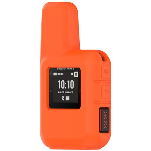 LIUZIHAN Hülle Kompatibel mit Garmin inReach Mini 2, Mit Schlüsselanhänger, Silikon-Material Weich Ultradünn Schutzhülle, Anti-Fall, Case Cover für Garmin inReach Mini 2.(Orange) von LIUZIHAN
