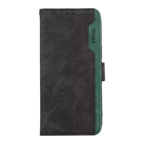 LIUZIHAN Hülle Kompatibel mit Honor 400 Pro. [Kartenfach] PU Leder Flip Wallet, mit Standfunktion, Schutzhülle handyhüllen für Honor 400 Pro.Schwarz+Grün von LIUZIHAN