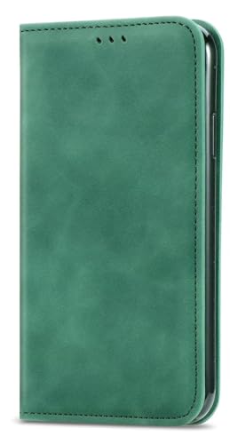 LIUZIHAN Hülle Kompatibel mit Infinix Hot 50I. [Kartenfach] PU Leder Flip Wallet, mit Standfunktion, Schutzhülle handyhüllen für Infinix Hot 50I.Grün von LIUZIHAN