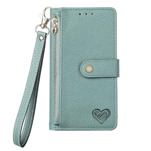 LIUZIHAN Hülle Kompatibel mit Infinix Note 50 Pro 4G. [Kartenfach] PU Leder Flip Wallet, mit Standfunktion, Schutzhülle handyhüllen für Infinix Note 50 Pro 4G.Grün von LIUZIHAN