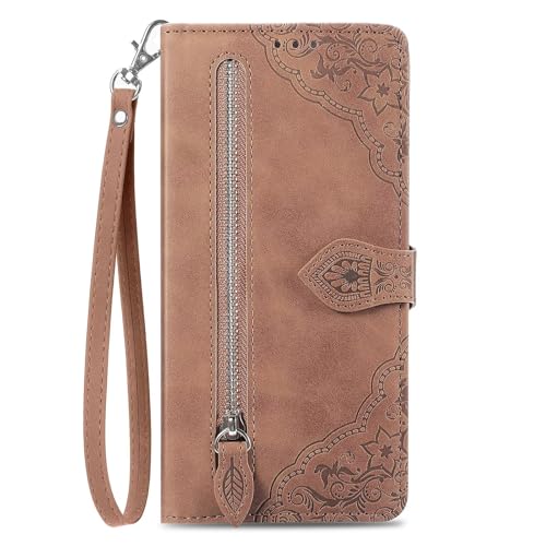 LIUZIHAN Hülle Kompatibel mit Oppo F29 Pro. [Kartenfach] PU Leder Flip Wallet, mit Standfunktion, Schutzhülle handyhüllen für Oppo F29 Pro.Braun von LIUZIHAN
