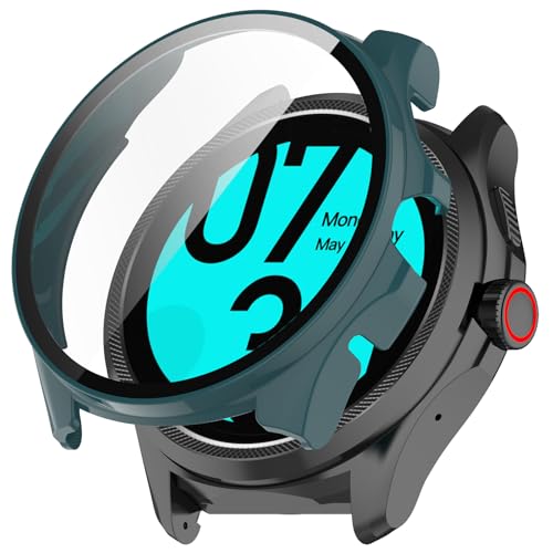 LIUZIHAN Hülle Kompatibel mit Ticwatch Pro 5 Enduro, [2 Stück] Harter PC + Displayschutz, All-Inclusive-Schutzhülle, Kratzfest Ultradünne Protective Case.(Grün) von LIUZIHAN