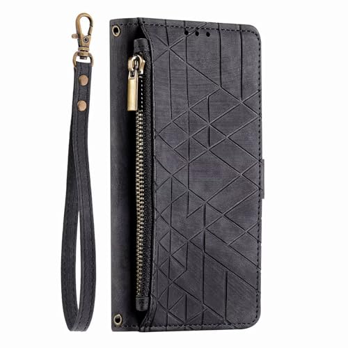 LIUZIHAN Hülle Kompatibel mit vivo iQOO Neo10S Pro. [Kartenfach] PU Leder Flip Wallet, mit Standfunktion, Schutzhülle handyhüllen für vivo iQOO Neo10S Pro.Schwarz von LIUZIHAN