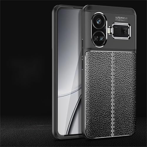 LIUZIHAN Hülle für Realme GT5. Stoßfest, Weiches und dünnes Silikonhülsen-Design, Gegen Kratzer, Schutzhülle für Realme GT5.(Schwarz) von LIUZIHAN