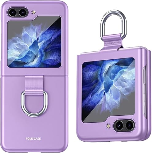 LIUZIHAN Hülle für Samsung Galaxy Z Flip 5, Mit Ring, Anti-Scratch Schlank Stoßfest, Elastische Schockabsorption und Ultra Thin Design Handyhülle für Samsung Galaxy Z Flip 5. (Lila) von LIUZIHAN