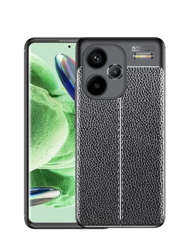 LIUZIHAN Hülle für Xiaomi Redmi Note 13 Pro+. Stoßfest, Weiches und dünnes Silikonhülsen-Design, Gegen Kratzer, Schutzhülle für Xiaomi Redmi Note 13 Pro+.(Schwarz) von LIUZIHAN