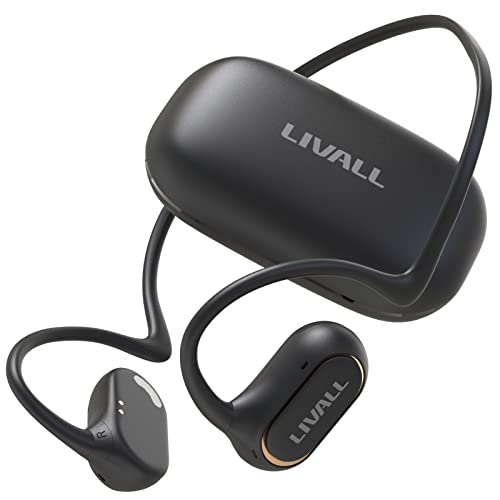 LIVALL Open Ear Sportkopfhörer mit Mikrofon, Kabellose Bluetooth Kopfhörer, Wasserdicht und Staubdicht, Soulmate für Meeting, Sport, Freizeit und Radfahren, Schwarz von LIVALL