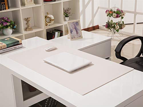 LIVEINU Multifunktional Gaming Mauspad Schreibtischunterlage Abwischbar Ultradünnes Matte Zweiseitig Nutzbar wasserdichte Office Mousepad 70 x 50cm Weiß von LIVEINU