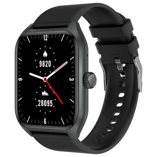 Körpertemperatur-Monitor, Smartwatch mit Bluetooth-Anruf für Männer und Frauen, Zinklegierung, 4,96 cm (1,96 Zoll) Bildschirm, Fitness-Tracker mit über 100 Sportarten, Herzfrequenzmesser, von LIVLOV