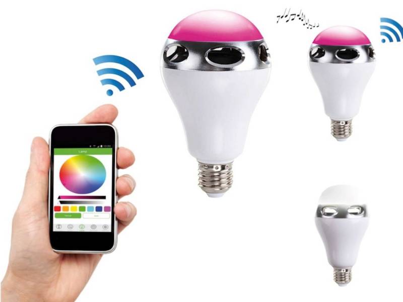 LIVOO ClipSonic LED-Glühbirne E27 Bluetooth-Lautsprecher Farbwechsel iOS Lautsprecher von LIVOO