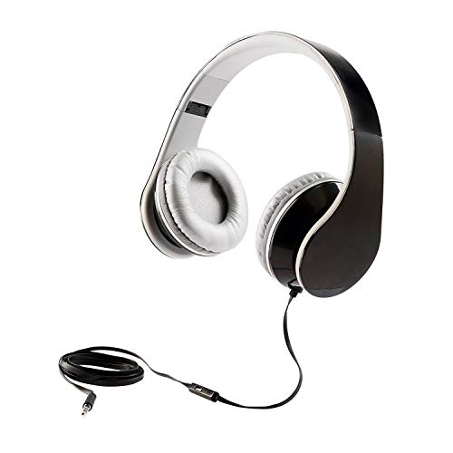 LIVOO Technology TEC569N Stereo-Kopfhörer mit integriertem Mikrofon, Schwarz von LIVOO