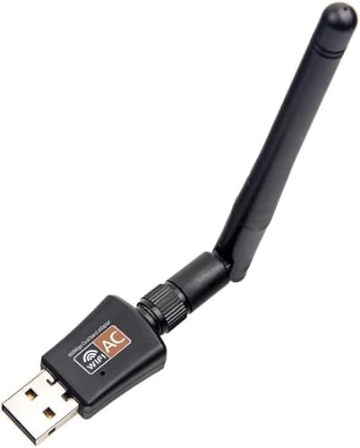 600Mbps Dual Band 2.4/5GHz Internet USB WiFi Adapter, Laptop Wireless Empfänger Netzwerk Dongle mit Antenne, kompatibel mit Windows 11.10/8/7/XP/VISTA, MAC, Linux von LIWEARE