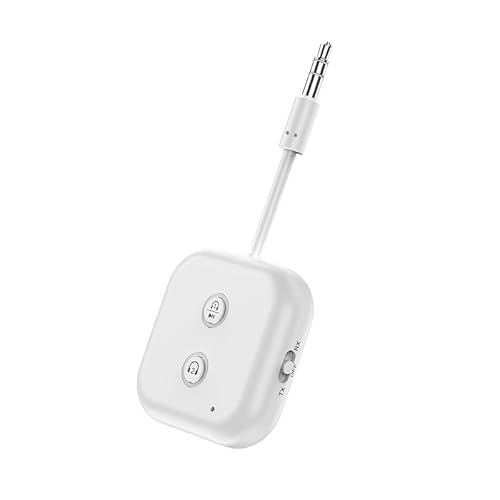 Bluetooth 5.3 Adapter Transmitter für TV Audio auf 2 Kopfhörer, 2-in-1 Bluetooth Sender Empfänger Klinke 3.5 für Stereoanlage/Flugzeug aptX Adaptive von LIWEARE