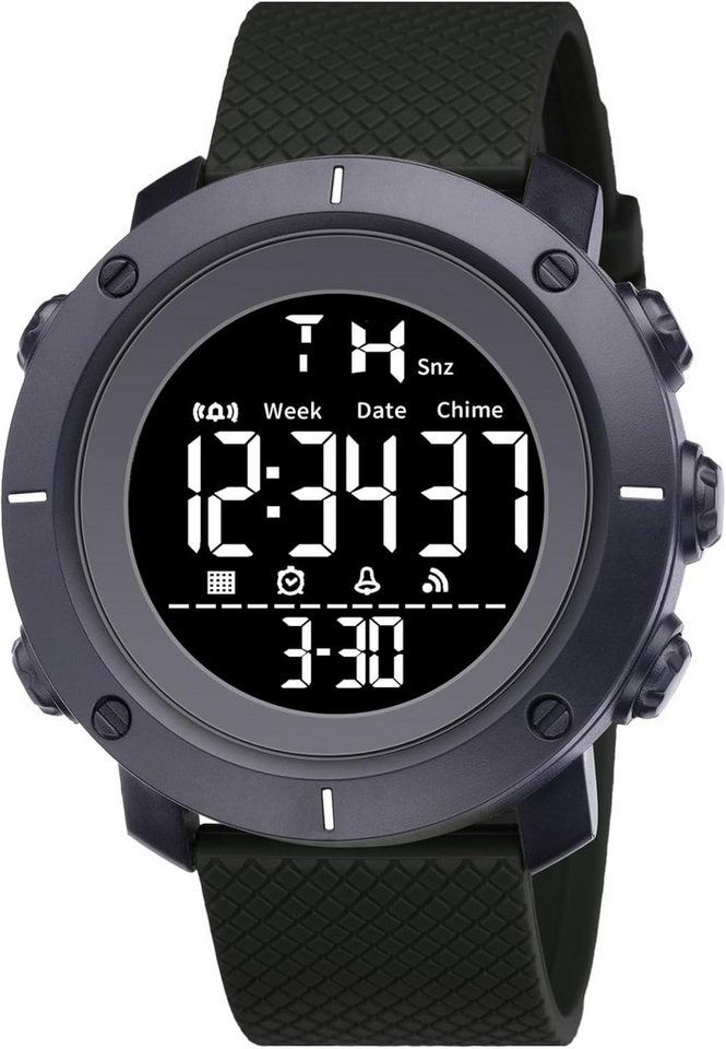 LIWEARE Fur Unisex Casual Sport Vintage Collection Digital Watch, mit Wecker 30M wasserdichte Sport Stopp Kalender leuchtende von LIWEARE