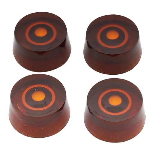 tianwandong Musiclily Basic Metric Coarse 18-Spline-Gitarrenknöpfe, Ton-, Lautstärke- und Geschwindigkeitsreglerknöpfe for E-Gitarre Epi LP SG (4er-Set)(Amber) von LIYIANWAN