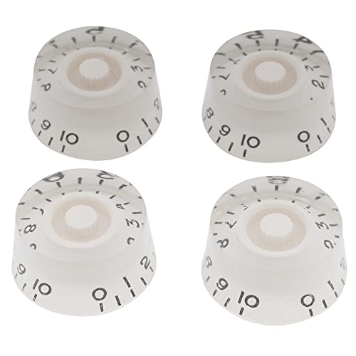 tianwandong Musiclily Basic Metric Coarse 18-Spline-Gitarrenknöpfe, Ton-, Lautstärke- und Geschwindigkeitsreglerknöpfe for E-Gitarre Epi LP SG (4er-Set)(Bianco) von LIYIANWAN