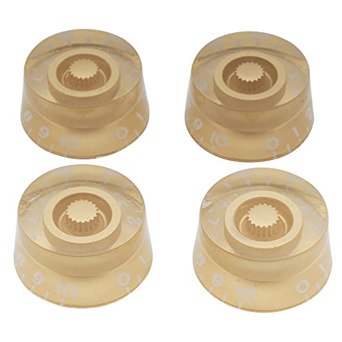 tianwandong Musiclily Basic Metric Coarse 18-Spline-Gitarrenknöpfe, Ton-, Lautstärke- und Geschwindigkeitsreglerknöpfe for E-Gitarre Epi LP SG (4er-Set)(Gold) von LIYIANWAN