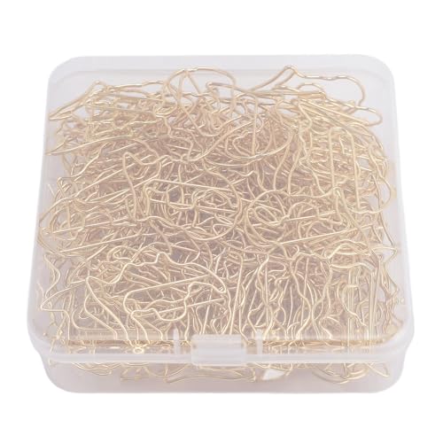 100Pcs Head Shaped Paper Clips Light and Portable for Office Supplies Gold von LIYJTK