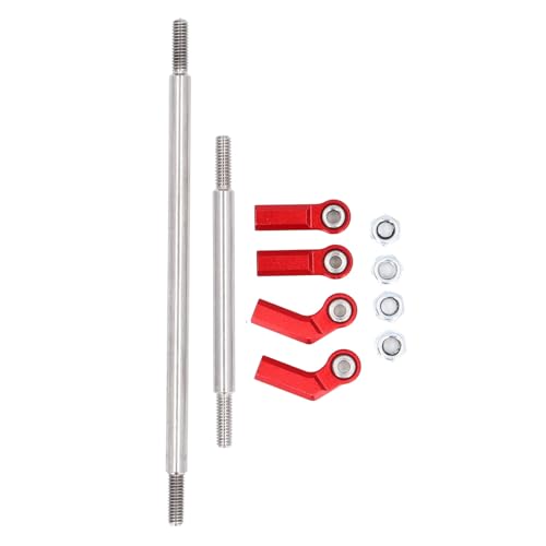 Aluminiumlegierung 90mm RC Servo Lenkungslink -Link -Stange -Upgrade -Kit für SCX10 III 1/10 RC Crawler Car (Rot) von LIZEALUCKY