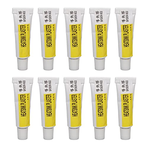 LIZEALUCKY 10-teilige Verbundpaste, CPU-Wärmeleitpaste, Fettverbindung Für Kühlkörper Mit Hoher Leistung, Kühlkörperpaste, Wärmeleitpaste CPU Für Alle Kühler, Thermisches Schnittstellenmaterial von LIZEALUCKY
