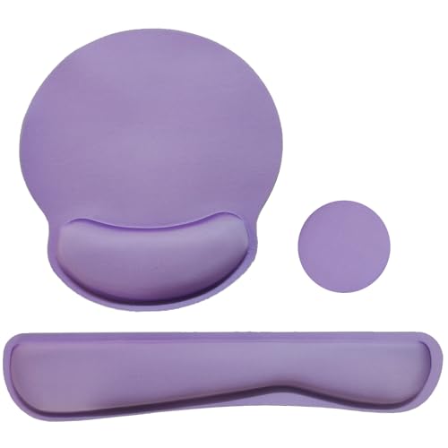 Tastatur-Handgelenkauflage, Mauspad mit Handgelenkstütze, 3er-Set, Mauspad mit rutschfester Gummiunterseite, ergonomischer Memory-Schaum, Handgelenkkissen, Unterstützung für Zuhause, Büro, Laptop Tastatur-Handgelenkauflage, Mauspad mit Handgelenkstütze, 3er-Set, Mauspad mit rutschfester Gummiunterseite, ergonomischer Memory-Schaum, Handgelenkkissen, Unterstützung für Zuhause, Büro, Laptop von LIZPARE