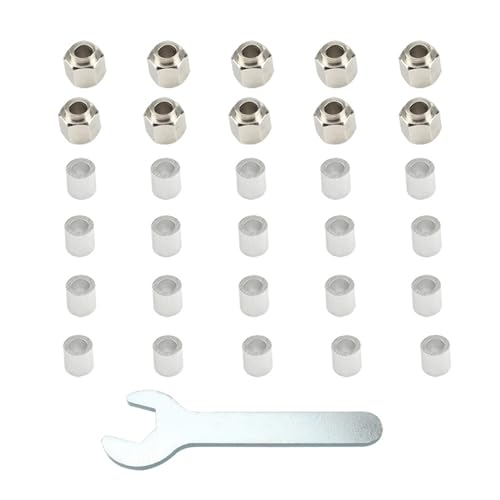 LIbgiubhy 10PCS 3D Drucker Teile Sechseckige Exzentrische Säule Mit 20PCS Runde Isolation Spalte Für V Rad 3D Druck Zubehör von LIbgiubhy