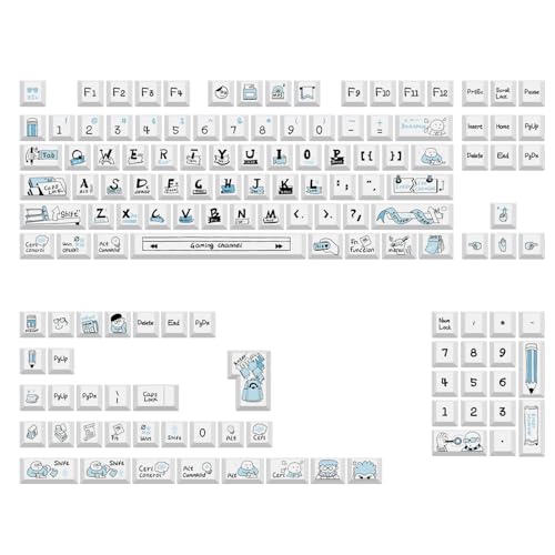LIbgiubhy 136Keys Maßgeschneiderte Sea Salts Course Tastenkappen Farbsublimations Tastenkappen Tastenabdeckung Für Mechanische Tastaturen von LIbgiubhy