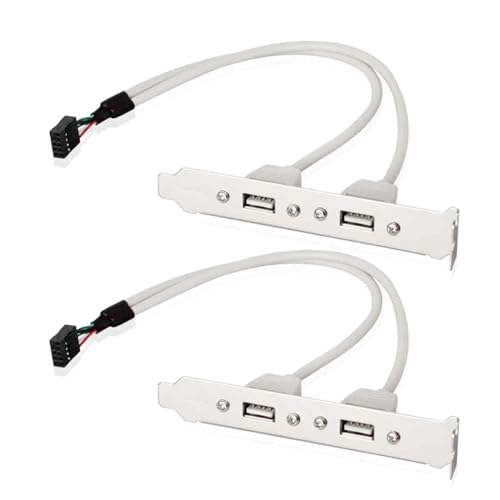 LIbgiubhy 2 Port USB 2.0 Bis 9 Pin Mainboard Header Halterungshalterungskabel Für Computer Panel Halterung 9Pin Adapter Für PC von LIbgiubhy