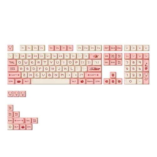 LIbgiubhy Ergonomisches 122-Tasten Tastenkappen Set Mit OEM Höhe 2-Farben Spritzgussform Dessertbär Thema Für Individuelle Tastaturen von LIbgiubhy