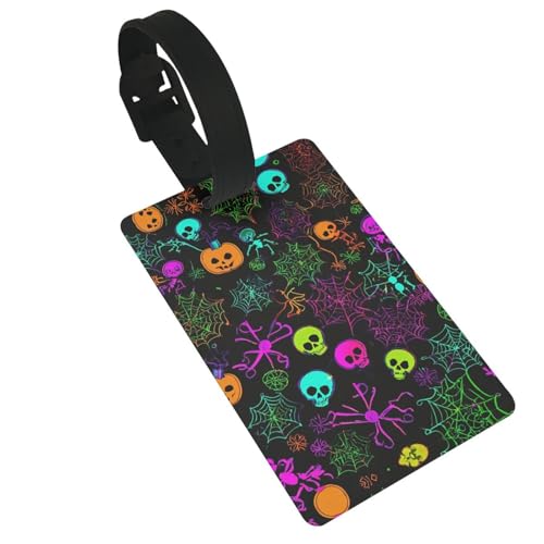 Gepäckanhänger mit Totenkopf-Motiv, Reisetaschen-Etiketten, Kofferanhänger, ID-Etikett für Damen, Herren, Reisen Gepäckanhänger mit Totenkopf-Motiv, Reisetaschen-Etiketten, Kofferanhänger, ID-Etikett für Damen, Herren, Reisen von LJABCVNN