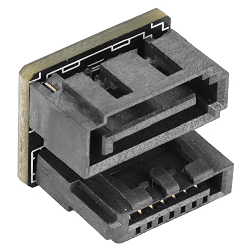 LJCM SATA-7-Pin-Stecker-Adapter für Desktops, Schnittstelle in Entgegengesetzte Richtung, 180-Grad-Mehrschichtplatine, 6 GB, Verlustfreies ABS-Motherboard, SATA-7-Pin-Adapter von LJCM