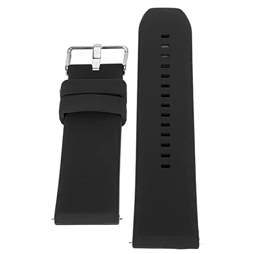 Smartwatch-Armband, Stilvolles, Elastisches, Verstellbares Silikon-Uhrenarmband Zum Wandern (Black) von LJCM