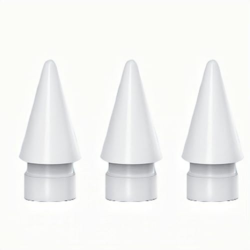LJFEA 3 Stück Spitzen Kompatibel für ap ple Pencil 1. & 2. Generation, Verbesserte Ersatzspitzen,Keine Abnutzung Feine Spitze Präzise Kontrolle Kompatibel für IPA d von LJFEA