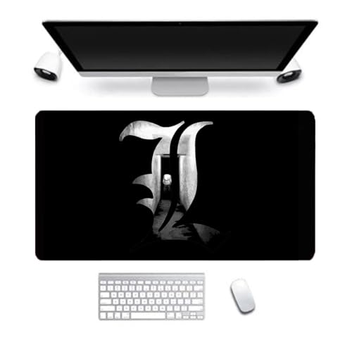 Death Note Mauspad, Anime-Mauspad, leicht, Yagami/L/Ryuuku, bedruckt, Gaming-Computer, Tastatur, Laptop-Matte, wasserabweisend, Mauspad für Büro, Studenten, Desktop (TYPE 2, 80 x 30 cm) von LJFIWY