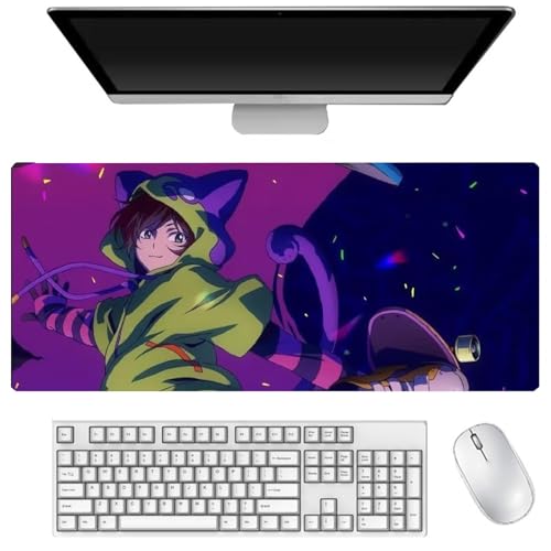 Gaming-Mauspad, 900 x 400, Anime-Mauspad, Chinen Miya/Langa Hasegaw/Kyan Reki Mauspad, rutschfest, wasserdicht, Schreibtischunterlage, Laptop, Büro (Typ 3, 400 x 900 mm) von LJFIWY