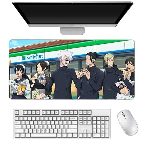 Gojo Satoru Mauspad Geto Suguru Okkotsu Yuta Gaming-Mauspad, Fushiguro-Toji, Anime-Tastatur-Pad, Laptop-Matte, wasserdicht, rutschfest, Schreibtischunterlage für Gamer, Büro und Zuhause, 40 x 90 cm Gojo Satoru Mauspad Geto Suguru Okkotsu Yuta Gaming-Mauspad, Fushiguro-Toji, Anime-Tastatur-Pad, Laptop-Matte, wasserdicht, rutschfest, Schreibtischunterlage für Gamer, Büro und Zuhause, 40 x 90 cm von LJFIWY