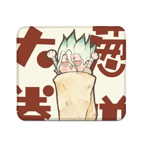 Ishigami Senkuuu/Kohaku/Asagiri Gen Mauspad, Anime-Mauspad, rutschfest, Schreibtischmatte, 21 x 26 cm, für PC, Laptop, Büro (Typ 1, 26 x 21 cm) von LJFIWY