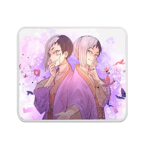 Ishigami Senkuuu/Kohaku/Asagiri Gen Mauspad, Anime-Mauspad, rutschfest, Schreibtischmatte, 21 x 26 cm, für PC, Laptop, Büro (Typ 4, 26 x 21 cm) von LJFIWY