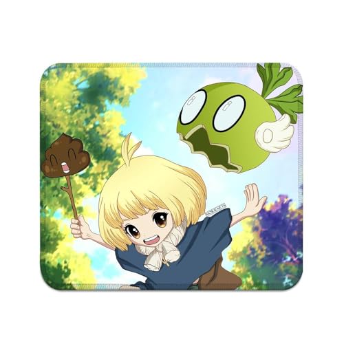 Ishigami Senkuuu/Kohaku/Asagiri Gen Mauspad, Anime-Mauspad, rutschfest, Schreibtischmatte, 21 x 26 cm, für PC, Laptop, Büro (Typ 6, 26 x 21 cm) von LJFIWY