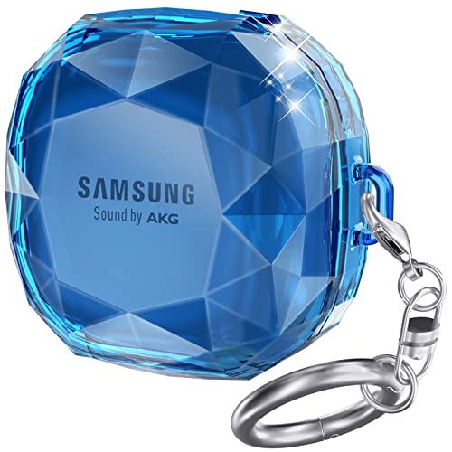 LJFLYXRI Schutzhülle für Galaxy Buds 2 Pro, transparente Harte PC-Schutzhülle, TPU-Schutzhülle mit Schlüsselanhänger, Ganzkörper-Schutzhülle für Samsung Galaxy Buds 2/Pro/2 Pro/Live-Zubehör, Ladebox von LJFLYXRI